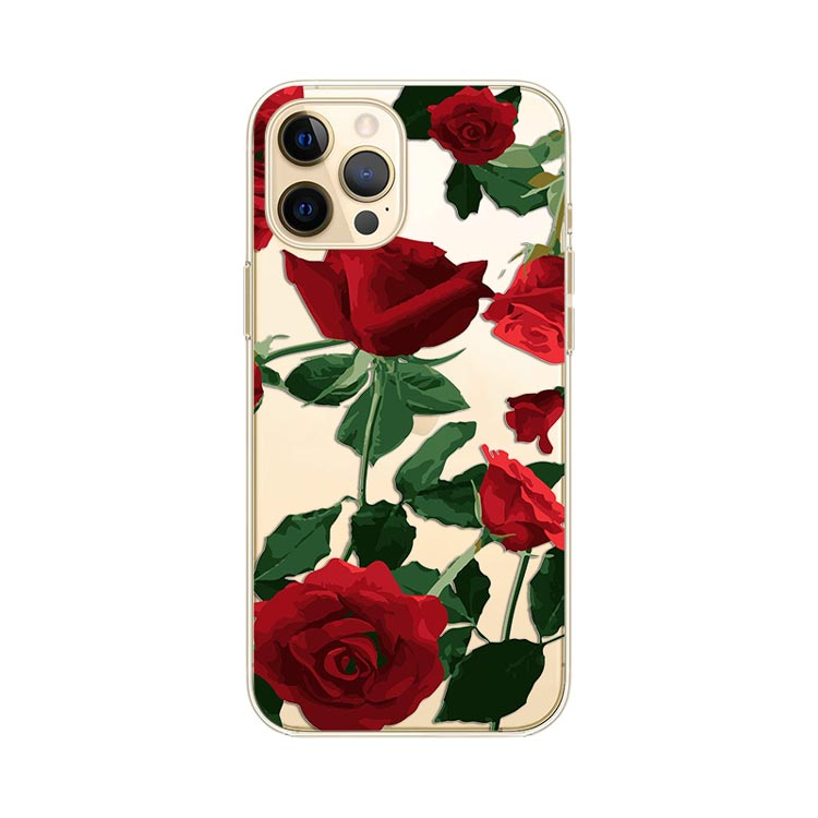 Image of Apfelkiste © - iPhone 12 Pro Max Gummi Case Hülle Ultra Thin Rosen - Transparent bei Apfelkiste.ch