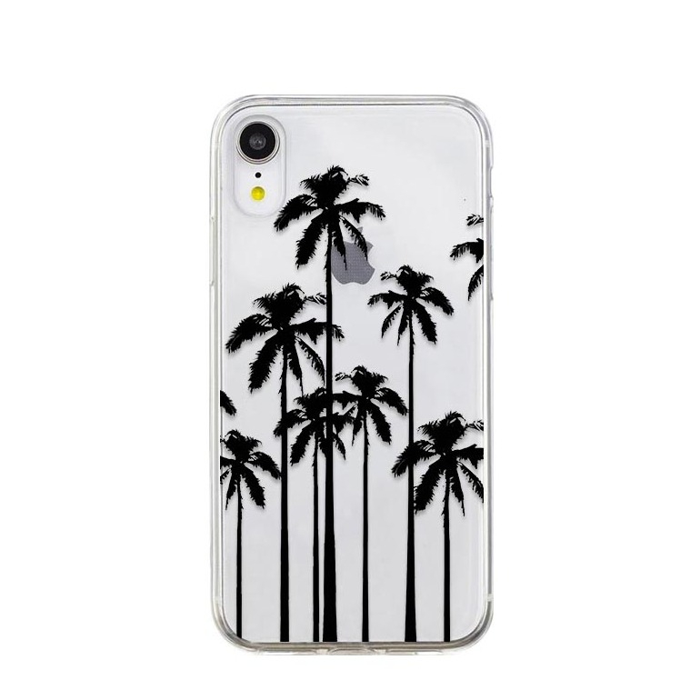 Image of Apfelkiste © - iPhone Xr Gummi Case Hülle Ultra Thin Palmen - Transparent bei Apfelkiste.ch