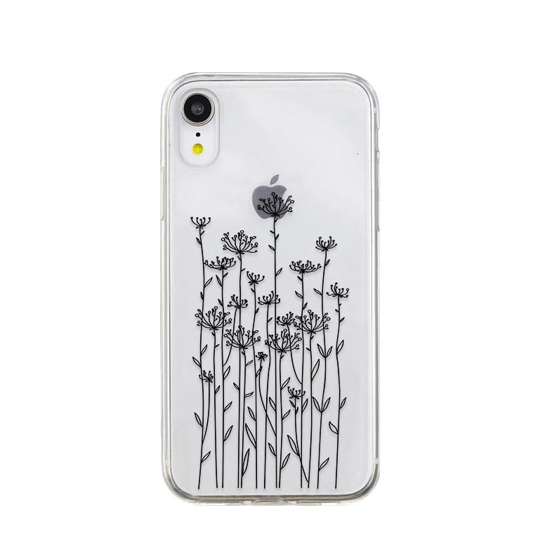 Image of Apfelkiste © - iPhone Xr Gummi Case Hülle Ultra Thin Wildblumen - Transparent bei Apfelkiste.ch