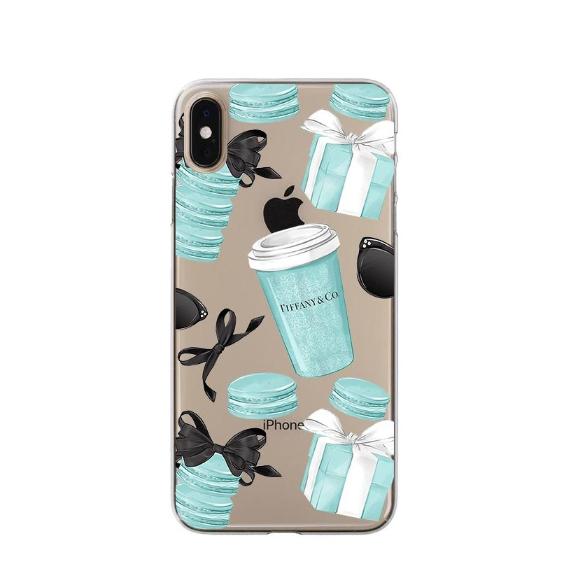 Image of Apfelkiste © - iPhone Xs Max Gummi Case Hülle Ultra Thin Macarons - Transparent bei Apfelkiste.ch