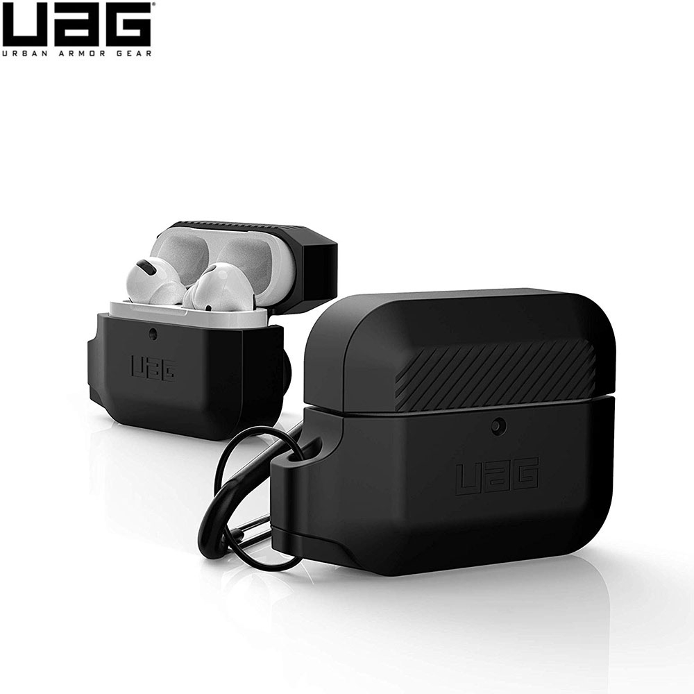 UAG Urban Armor Gear - AirPods Pro Silikon Schutzhülle mit Karabinerhaken (10225K114040) - Schwarz