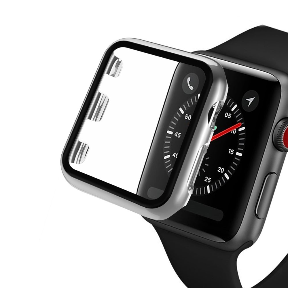 Image of Apple Watch Series (42 mm) Hardcase Bumper + Display Schutzfolie - Silber bei Apfelkiste.ch