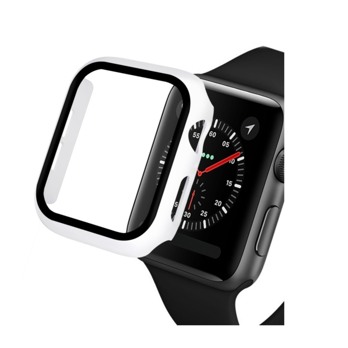 Image of Apple Watch Series (42 mm) Hardcase Bumper + Display Schutzfolie - Weiss bei Apfelkiste.ch