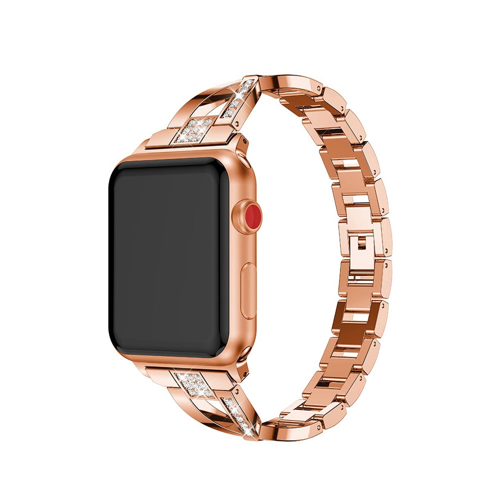 Apple Watch (38 mm / 40 mm) Elegantes Edelstahl Ersatz Armband Diamant Look - Roségold Apple Watch (38 mm / 40 mm) Elegantes Edelstahl Ersatz Armband Diamant Look - Roségold