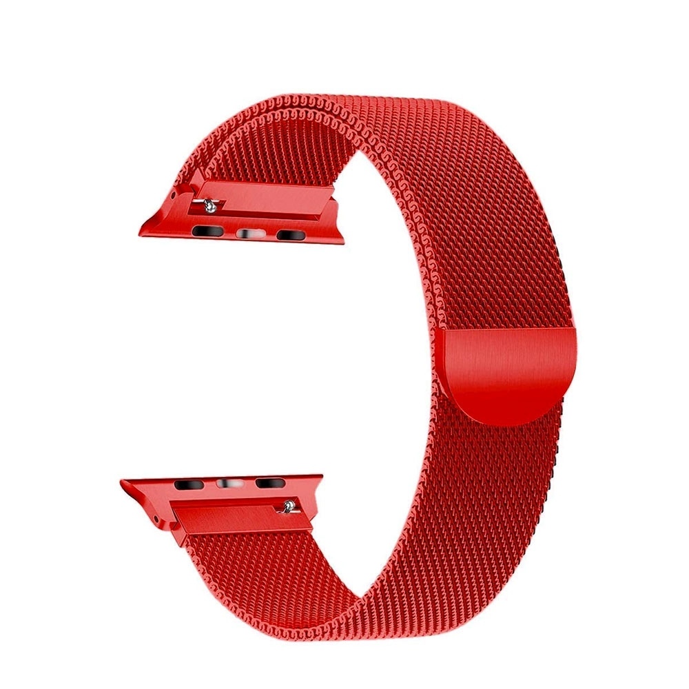 Image of (Gr. XS) Changee - Apple Watch (41/40/38 mm) Ersatz Magnet Armband Milanaise (Gelenkumfang 122 - 218 mm) - Rot bei Apfelkiste.ch