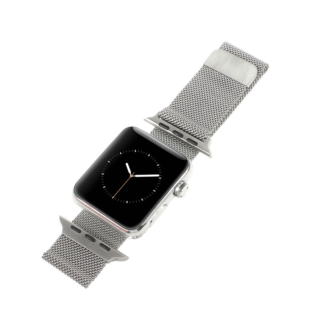 Image of Changee - Apple Watch (41/40/38 mm) Ersatz Magnet Armband Milanaise (Gelenkumfang: 122-218mm) - Silber bei Apfelkiste.ch