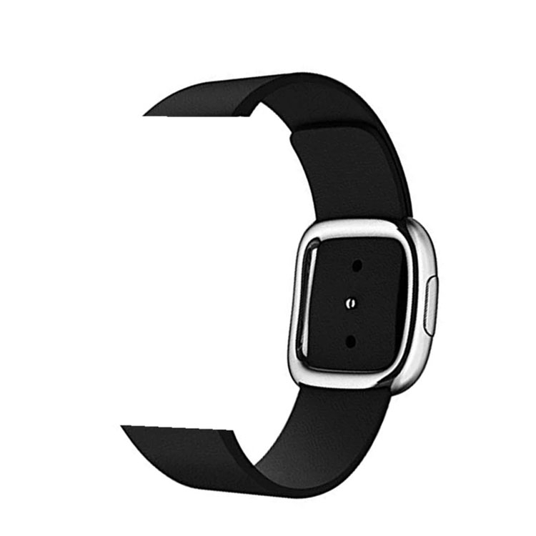 Image of Changee - Apple Watch (41/40/38 mm) Modernes Echtleder Ersatz Armband - Schwarz bei Apfelkiste.ch