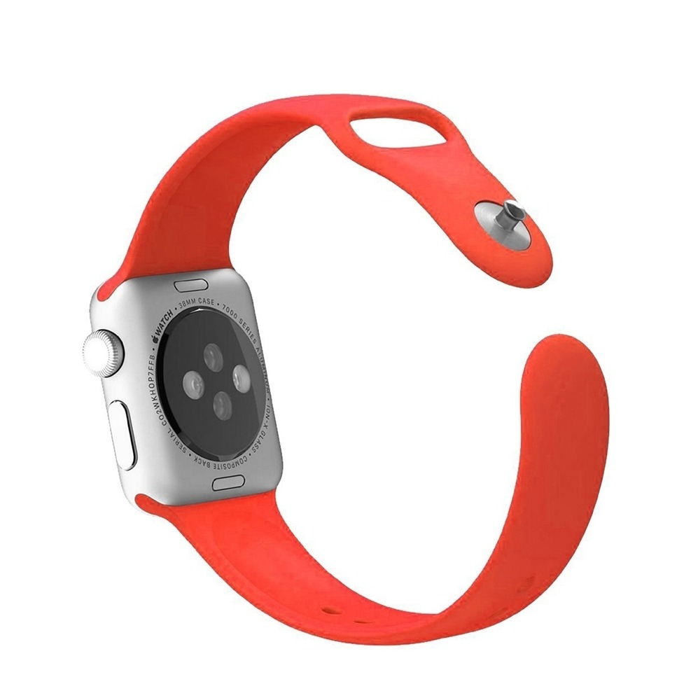 Image of Changee - Apple Watch (41/40/38 mm) Silikon Sport Armband (Grösse S/M) - Rot bei Apfelkiste.ch