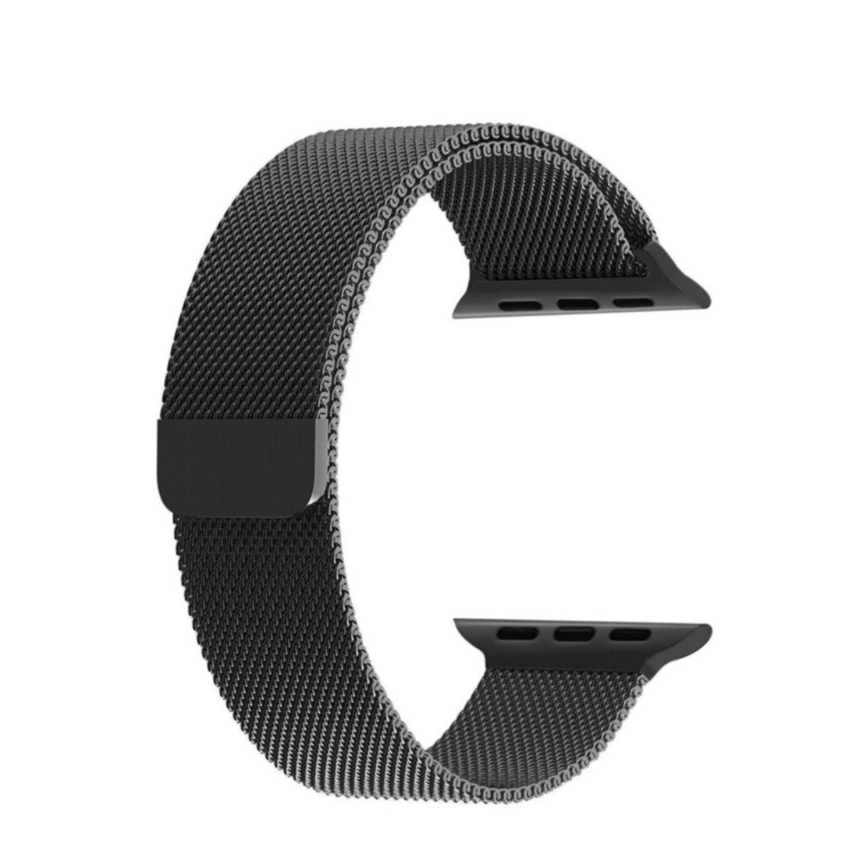 Image of Changee - Apple Watch (45/44/42 mm) Edelstahl Armband Milanaise-Geflecht mit Magnetverschluss - Schwarz bei Apfelkiste.ch