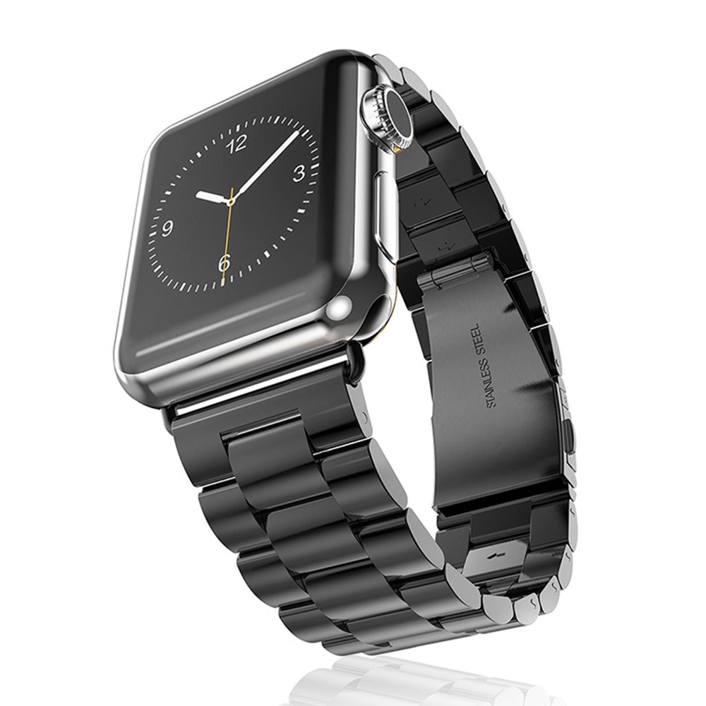 Apple Watch (42 mm / 44 mm) Klassisches Edelstahl Armband - Schwarz