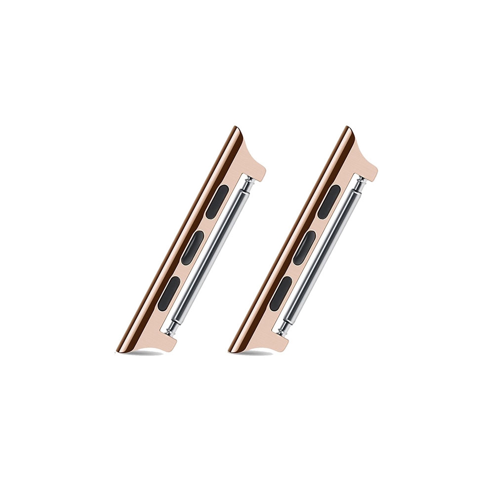 Image of (2er Set) Apple Watch (45/44/42 mm) Armband Adapter Verbindungsstück Federverschluss - Roségold bei Apfelkiste.ch
