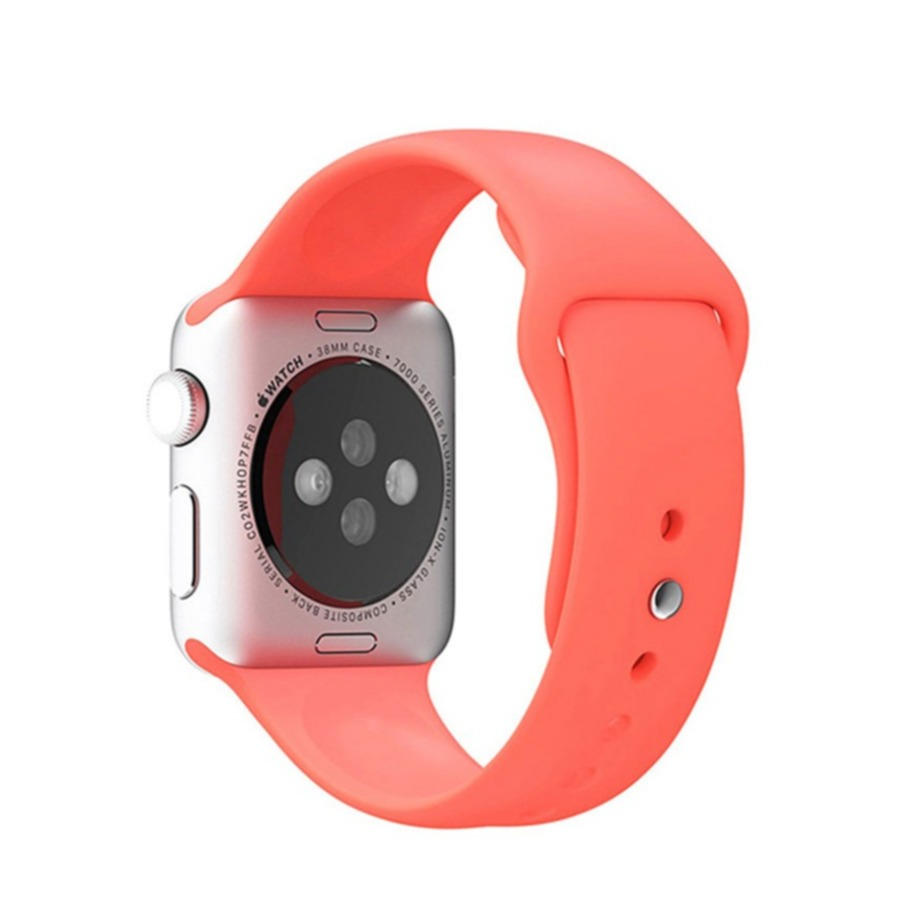 Image of Changee - Apple Watch (45/44/42 mm) Silikon Sport Armband (Grösse M/L) - Orange bei Apfelkiste.ch