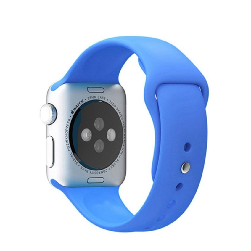 Image of Changee - Apple Watch (45/44/42 mm) Silikon Sport Armband (Grösse M/L) - Admiralsblau bei Apfelkiste.ch