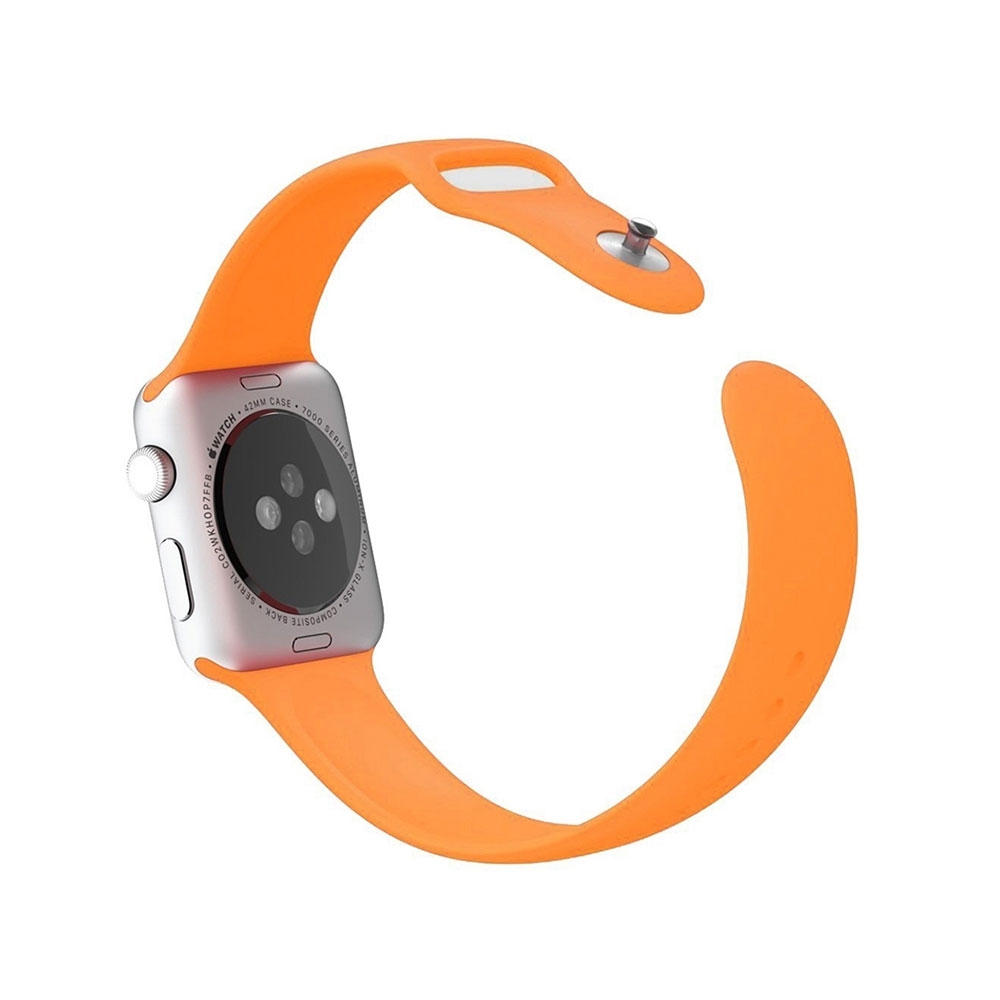 Image of Changee - Apple Watch (45/44/42 mm) Silikon Sport Armband (Grösse M/L) - Orange (Papaya) bei Apfelkiste.ch