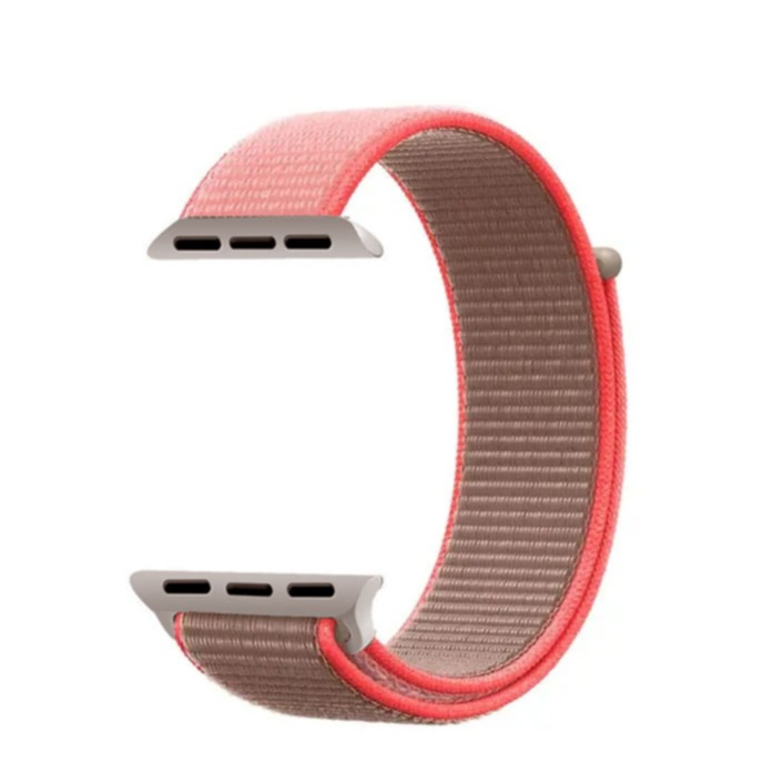 Image of (Gr. M) Changee - Apple Watch (41/40/38 mm) Nylon Klettverschluss Ersatz Armband (Gelenkumfang 166 - 224mm) - Rosa / Pink bei Apfelkiste.ch