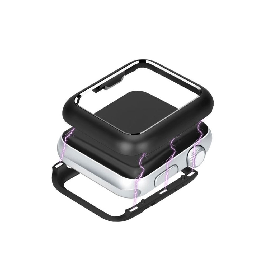 Image of Apple Watch Series (38 mm) Magnetische Alu Schutzhülle Bumper Case (Magnet-Technologie) - Schwarz bei Apfelkiste.ch