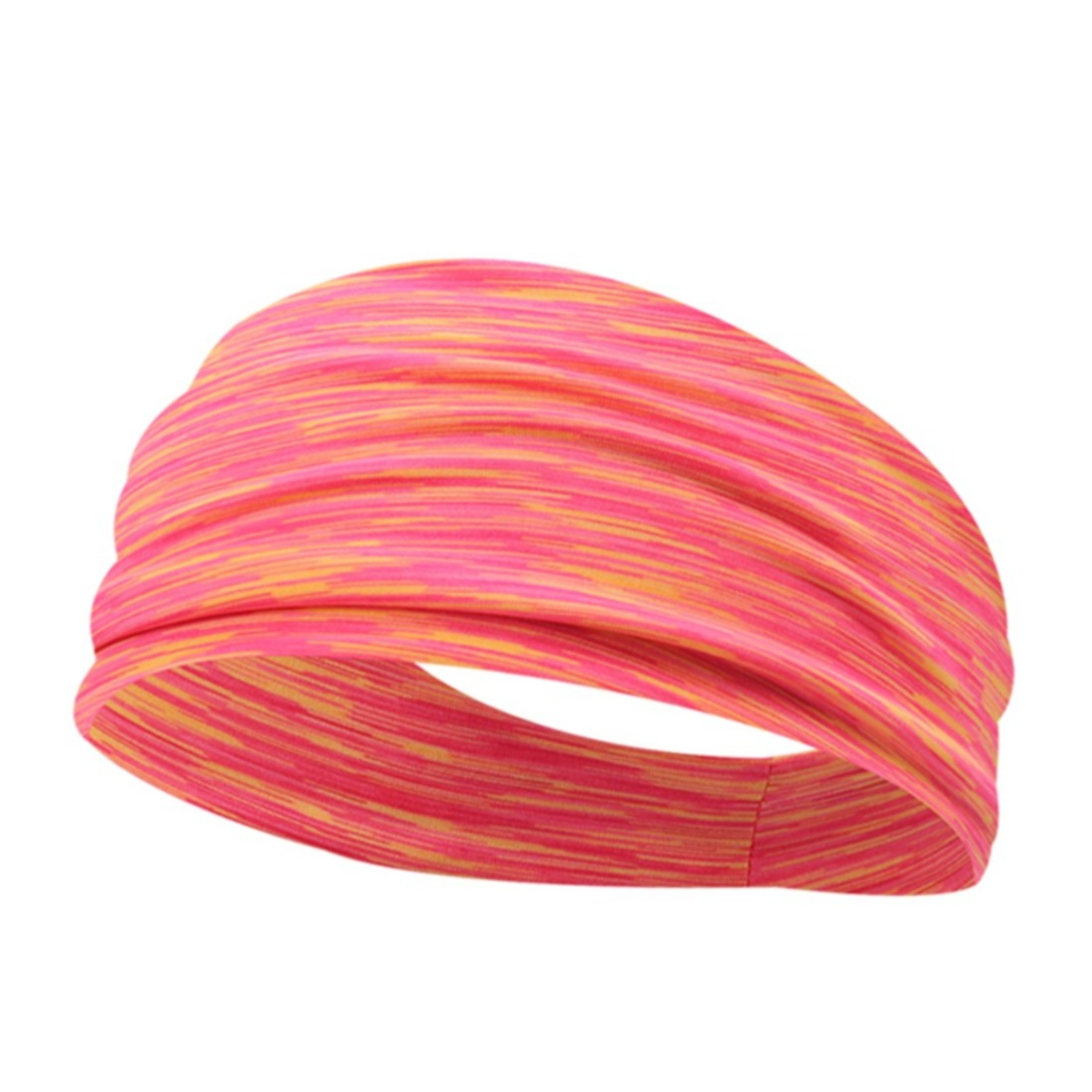 Image of Atmungsaktives Yoga Schweissband Elastisches Sport Bandana (One-Size) - Orange (Streifen) bei Apfelkiste.ch