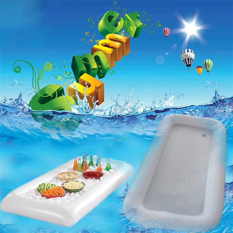 Image of (135x70cm) Aufblasbare Pool Buffet Servier Bar Eis Tablett - Weiss bei Apfelkiste.ch