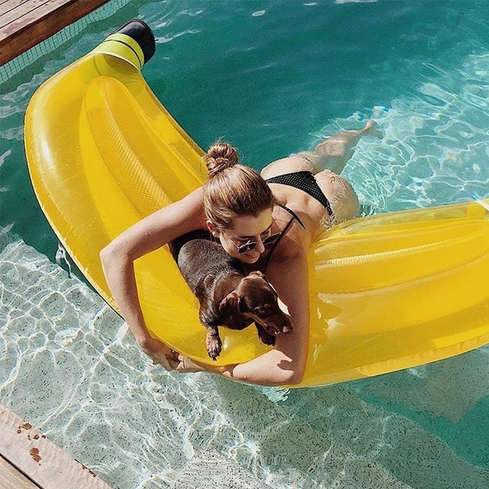 (180cm) Grosse Aufblasbare Wasser Luftmatratze Liegesofa Badeinsel - Banane