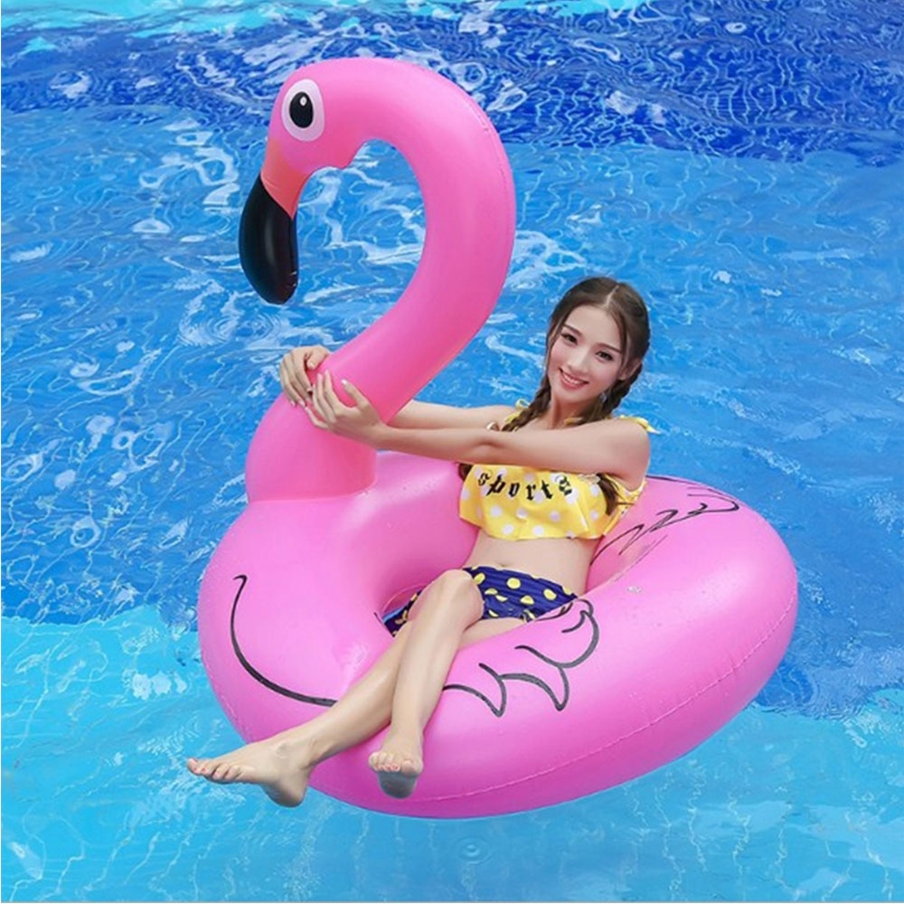 (120cm) Grosse Aufblasbare Wasser Luftmatratze Liegesofa Badeinsel - Rosa Flamingo