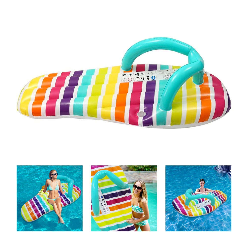 Image of (158cm) Grosse Aufblasbare Wasser Luftmatratze Liegesofa Badeinsel - Flip Flop bei Apfelkiste.ch