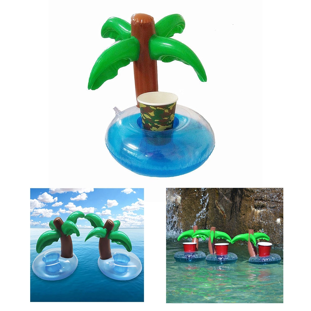 Image of Aufblasbarer Becherhalter Getränkekühler - Kokosnuss Palme bei Apfelkiste.ch