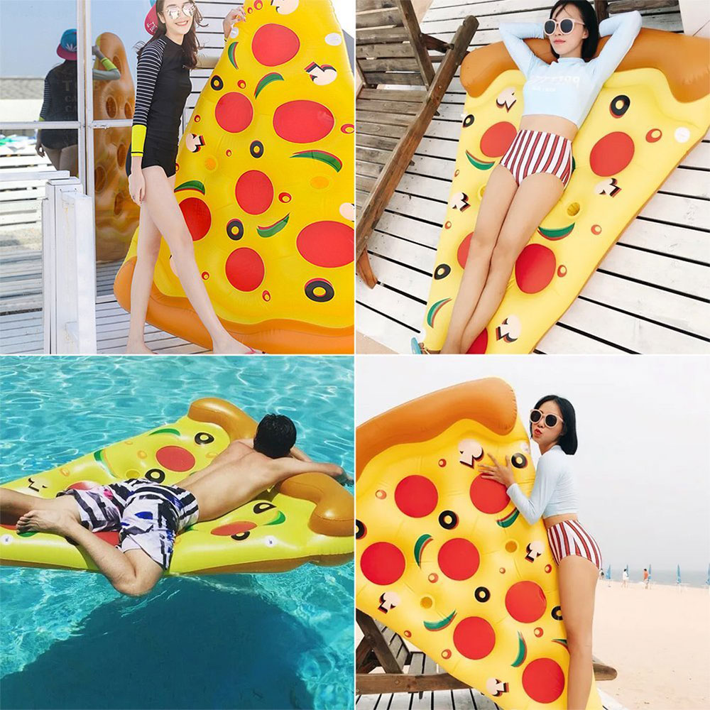 Aufblasbare XXL Pizza 180cm Luftmatratze Schwimmliege Badeinsel Pool Badespaß 