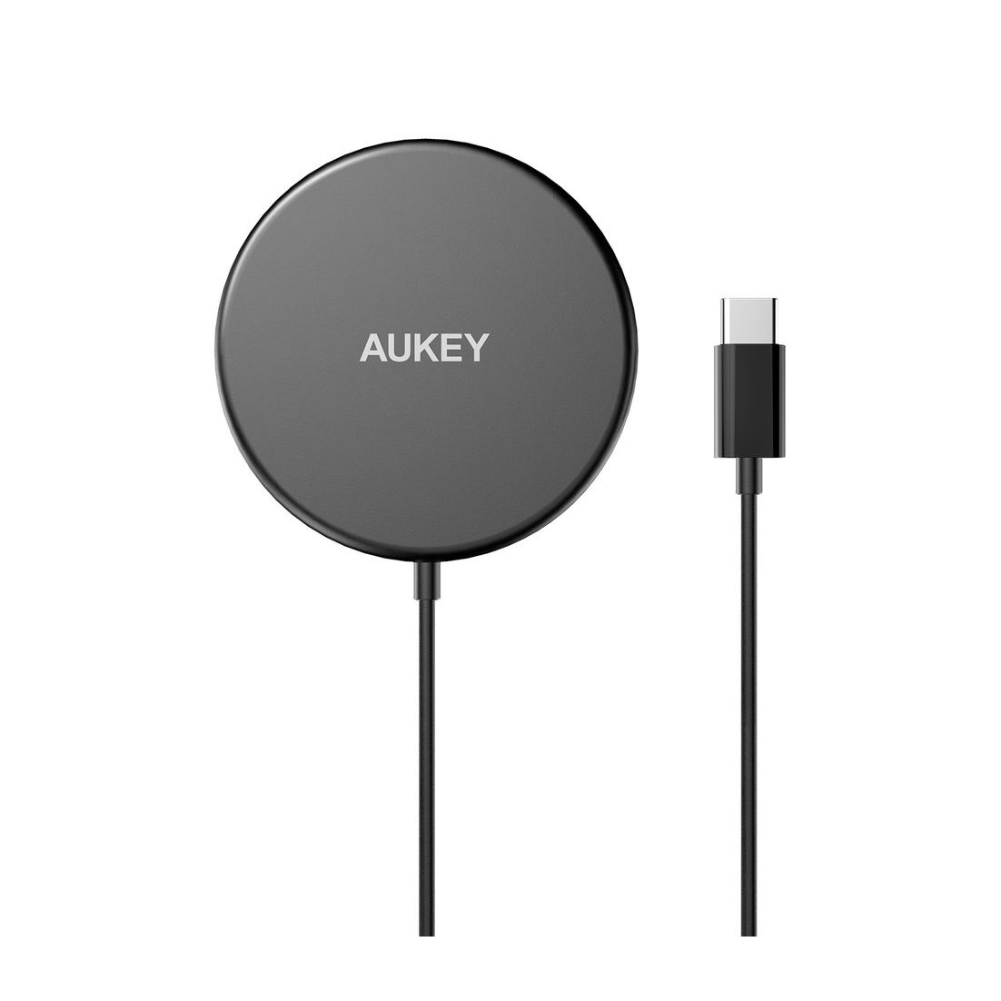 Image of Aukey - (15W) Aircore Magnetisches MagSafe Qi Wireless Fast Charger Schnellladegerät Ladestation (LC-A1-BK) - Schwarz bei Apfelkiste.ch