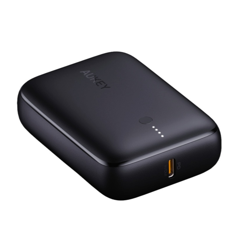 Image of Aukey - (20W) Basix Mini 10000mAh USB A / USB C Power Bank PD Quick Charge 3.0 + LED Anzeige (PB-N83S) - Schwarz bei Apfelkiste.ch