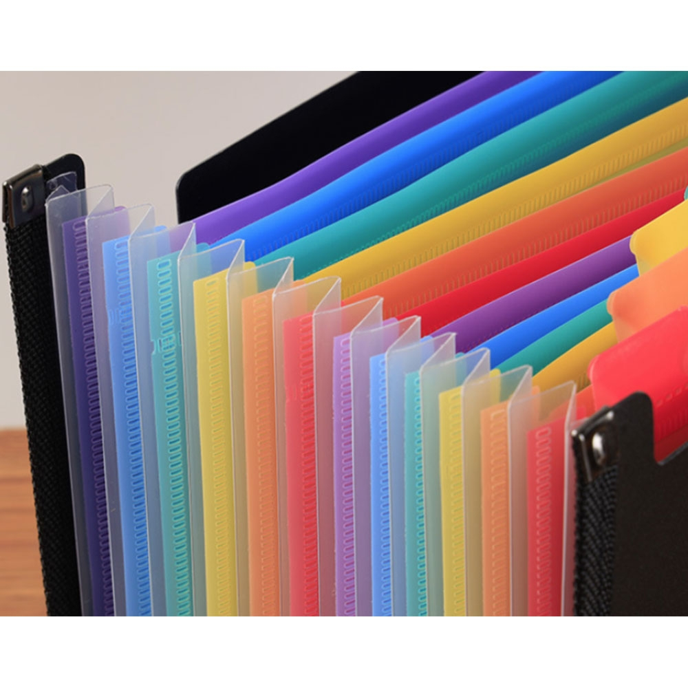 D.RECT 5888 Fächermappe A4 - 12 Fächer Dokumenten-Organizer Mit Etiketten, Grün