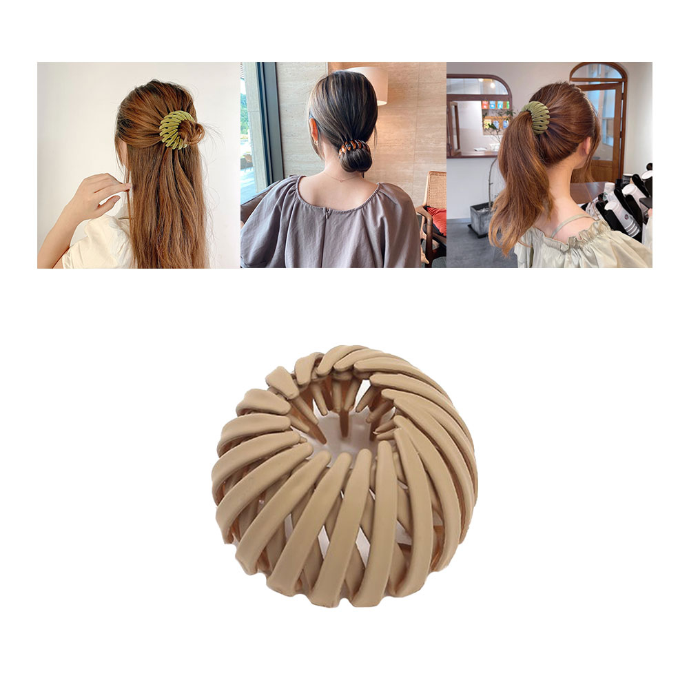 Image of Ausziehbarer Krallen Haarreif Vintage Vogelnest Haarspange Haarschmuck - Hellbraun bei Apfelkiste.ch