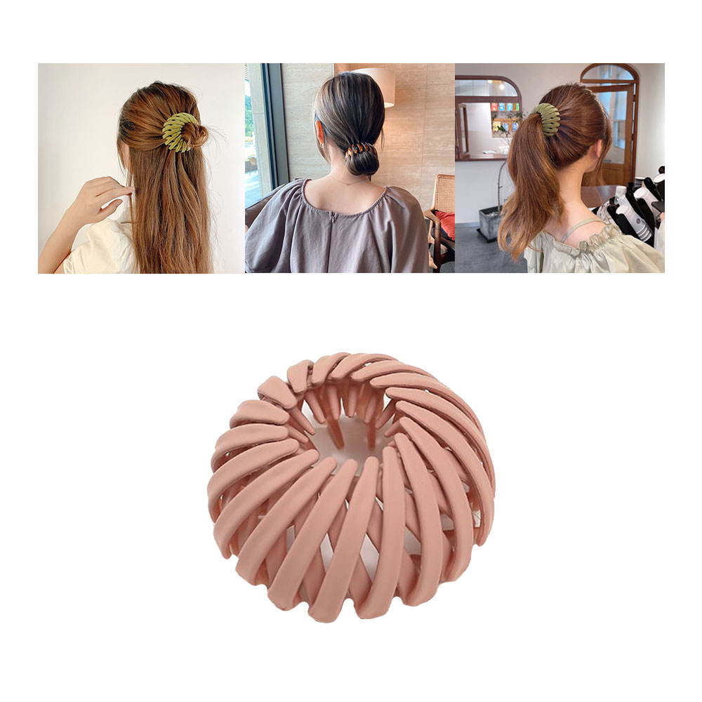 Image of Ausziehbarer Krallen Haarreif Vintage Vogelnest Haarspange Haarschmuck - Rosa bei Apfelkiste.ch