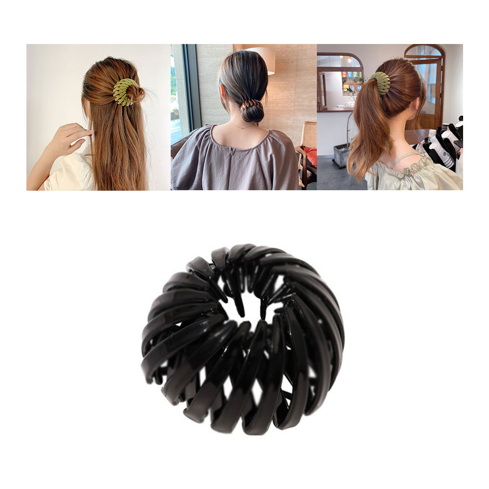 Image of Ausziehbarer Krallen Haarreif Vintage Vogelnest Haarspange Haarschmuck - Schwarz bei Apfelkiste.ch