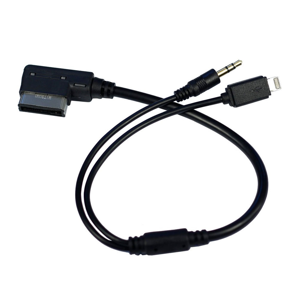 Image of Auto KFZ AMI MDI (30cm) Lightning + 3.5 mm AUX Schnittstelle Musik Adapter-Kabel Interface Konverter VW / Audi bei Apfelkiste.ch