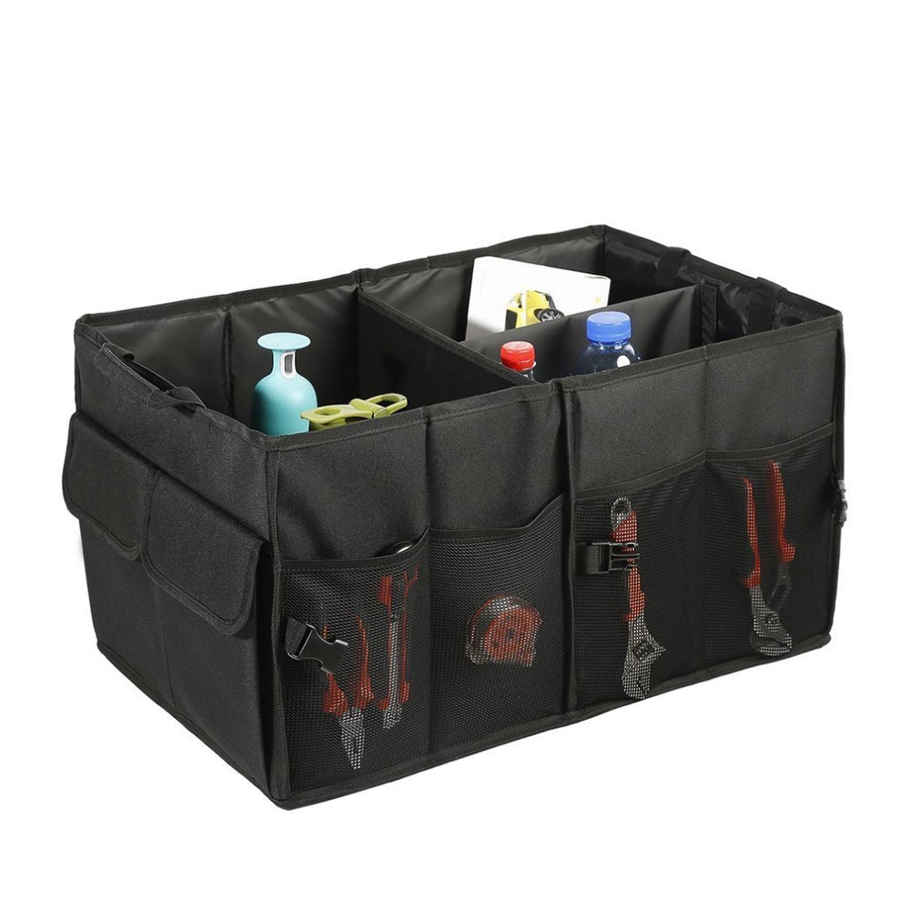 Auto Kofferraumbox Organizer Tasche mit Tragegriffe - Schwarz