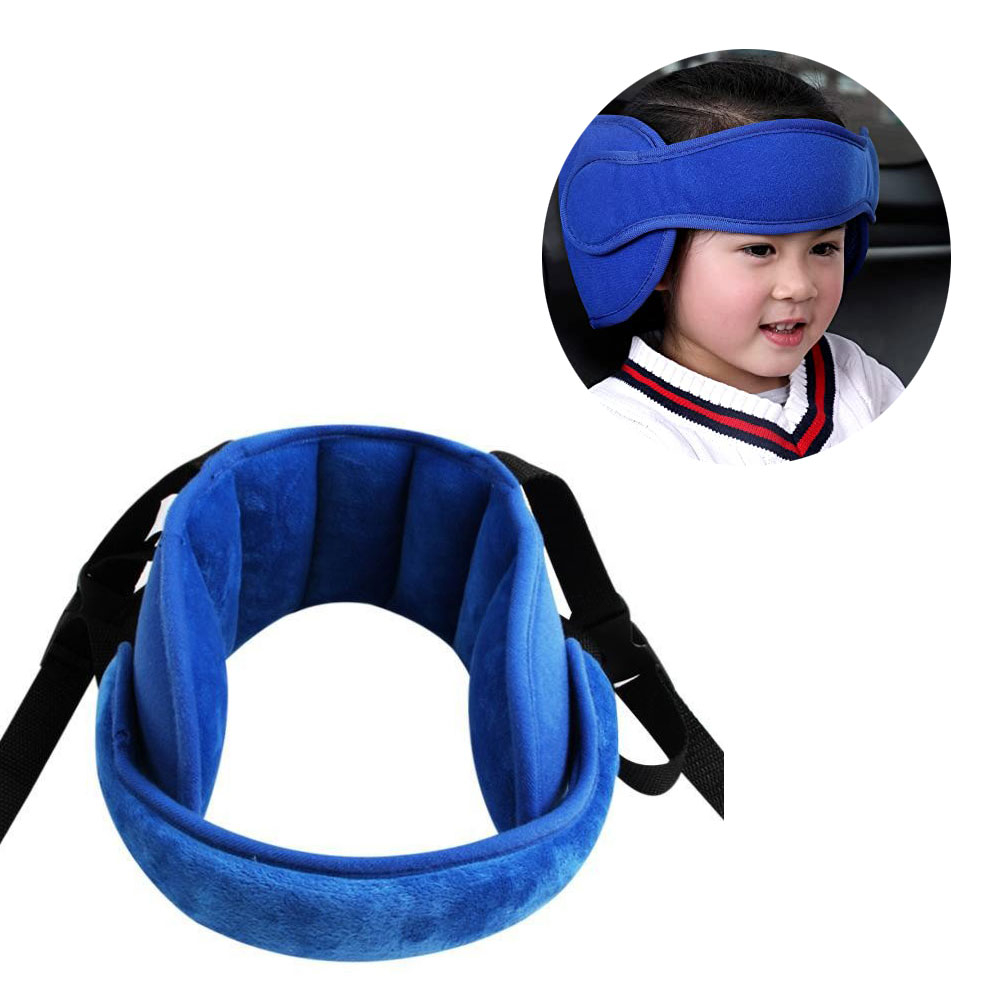 Image of Auto Kopfstütze Verstellbares Polster Kissen Kindersitz / Autositz Kopf Halter Band - Blau bei Apfelkiste.ch
