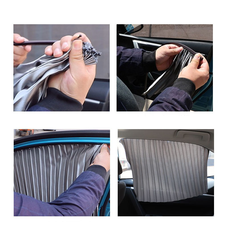 Shanrya Seiten-Auto-Fenster-Schirm, Anti-Ultraviolett-tragbarer,  Abnehmbarer Auto-Vorhang für Van für Auto(Rosa kariert) : : Auto &  Motorrad