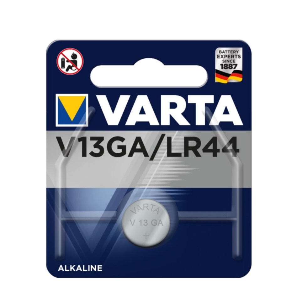Image of Varta - 1.5 Volt Lithium Batterie Alkali Mangan Knopfzelle V13GA (LR44) bei Apfelkiste.ch