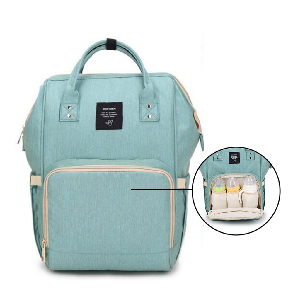 Baby Reise Rucksack (43cm) Wickeltasche Aufbewahrungsfächer für Windeln / Milchflasche / Kleidung / Spielzeug - Türkis