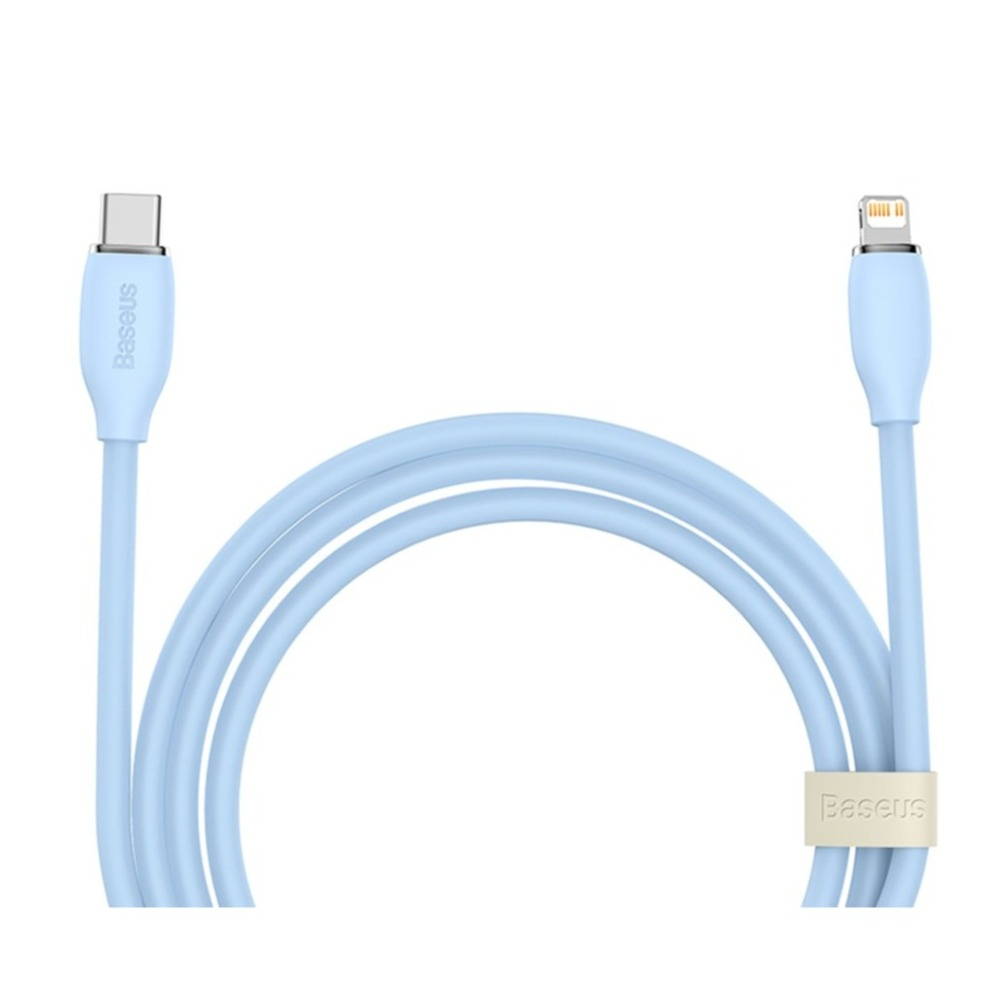 Image of Baseus - (2m) 20W Jelly USB C auf Lightning Silikon Ladekabel Fast Charging Datenkabel - Blau bei Apfelkiste.ch