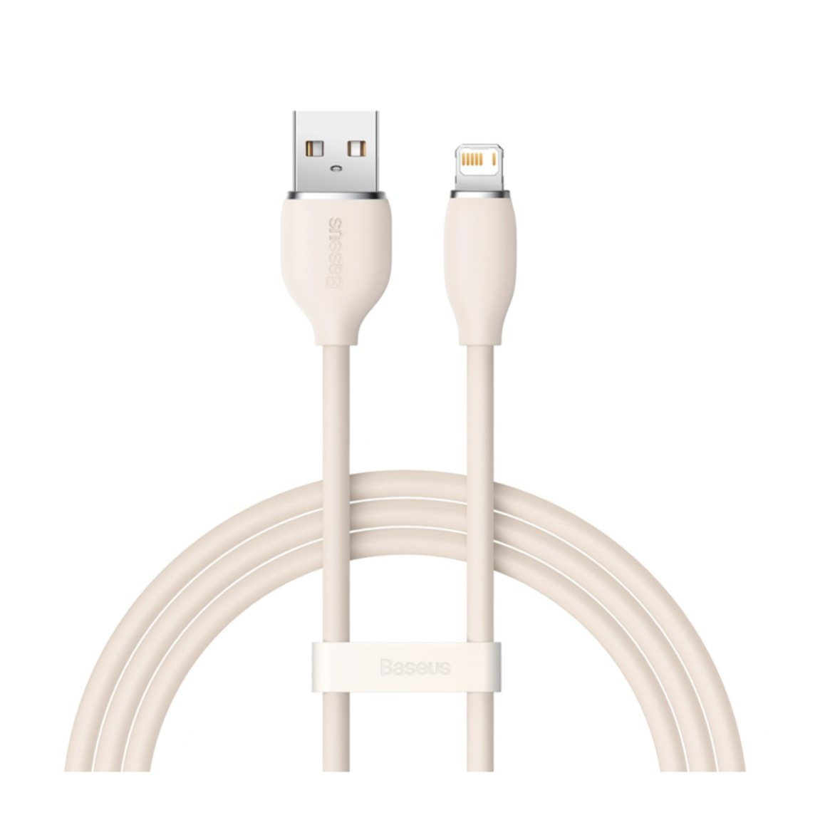 Image of Baseus - (1.2m) 20W Jelly USB auf Lightning Silikon Ladekabel Fast Charging Datenkabel - Beige bei Apfelkiste.ch