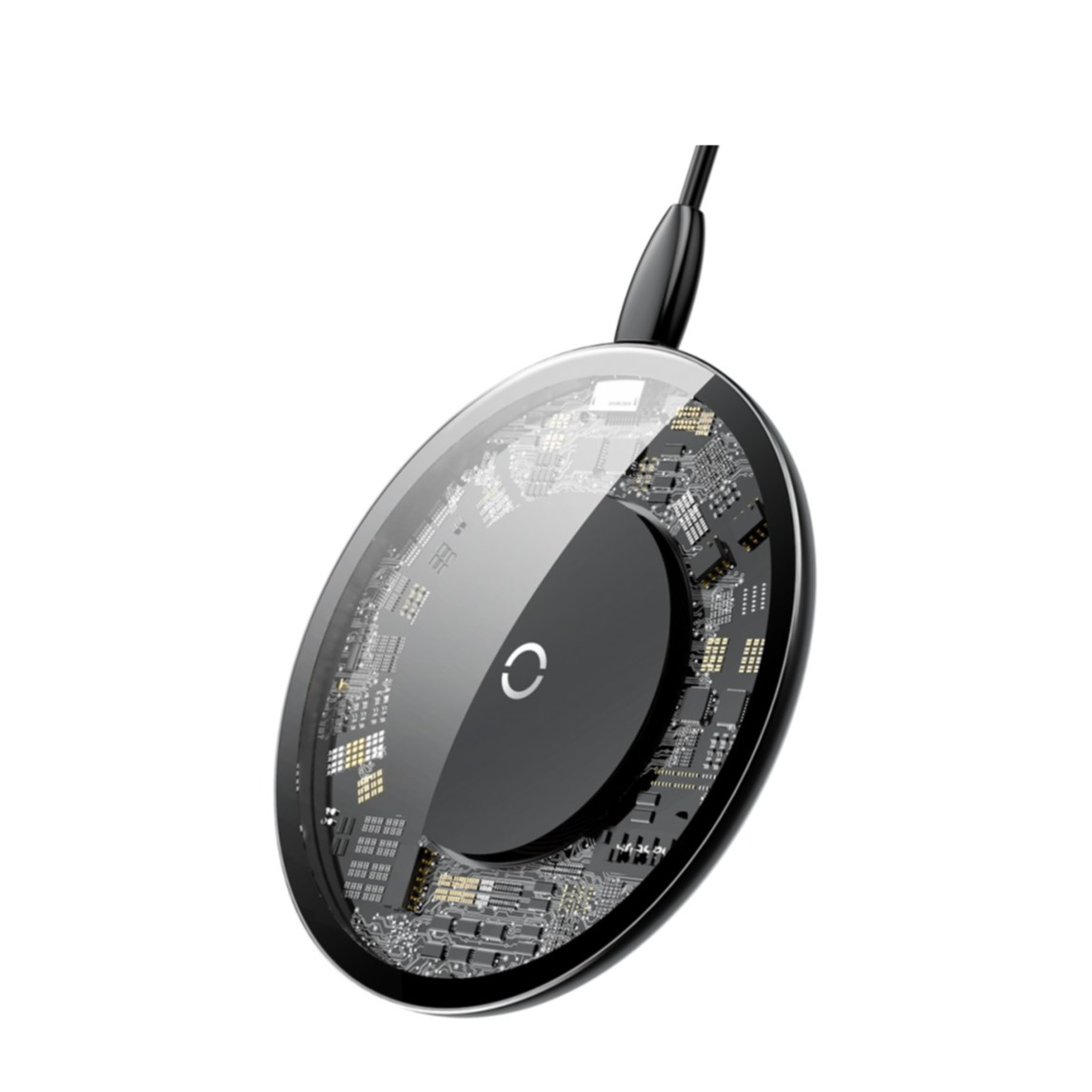 Image of Baseus - (10W) Qi Wireless Charger Pad Schnellladegerät Ladestation - Schwarz / Transparent bei Apfelkiste.ch