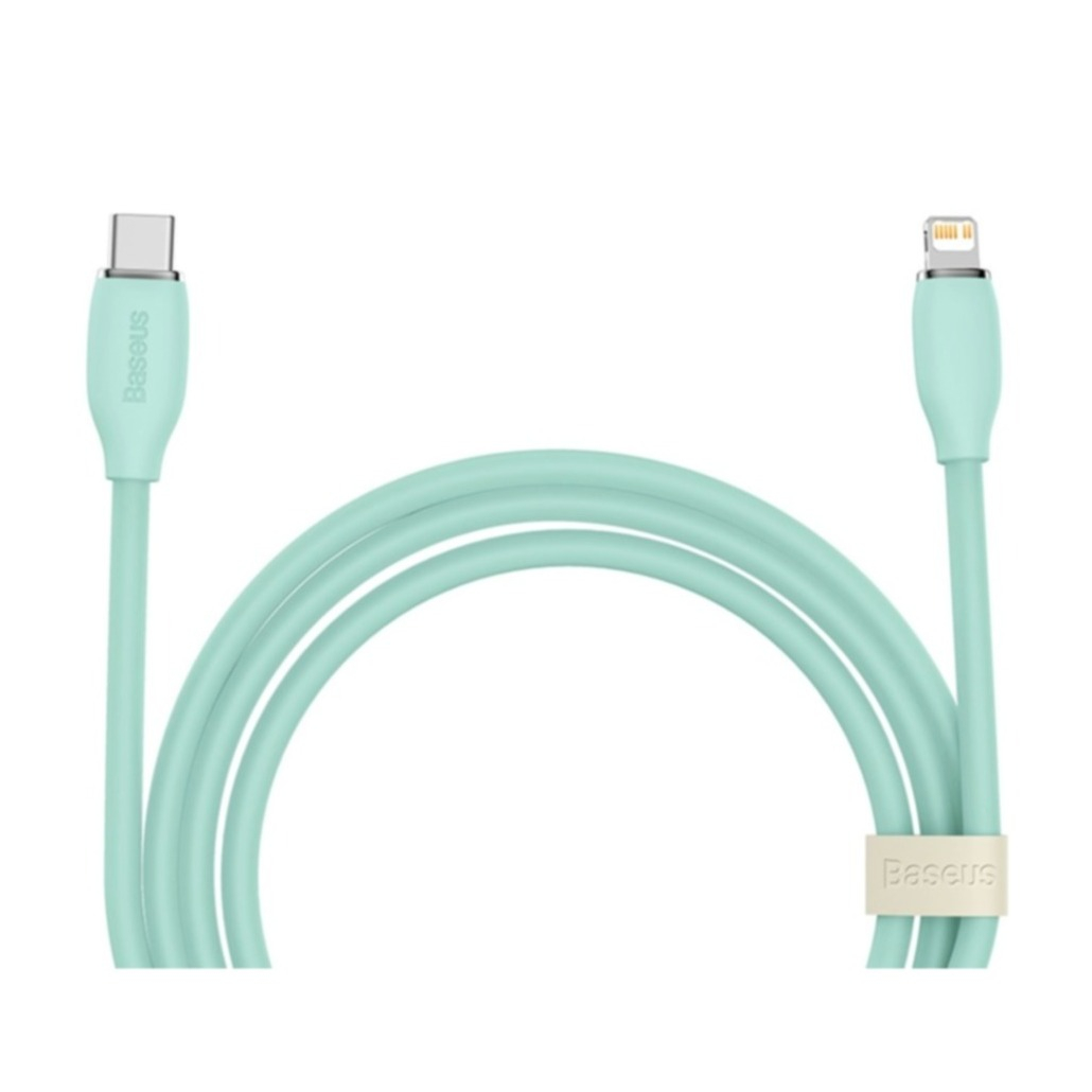 Image of Baseus - (2m) 20W Jelly USB C auf Lightning Silikon Ladekabel Fast Charging Datenkabel - Grün bei Apfelkiste.ch