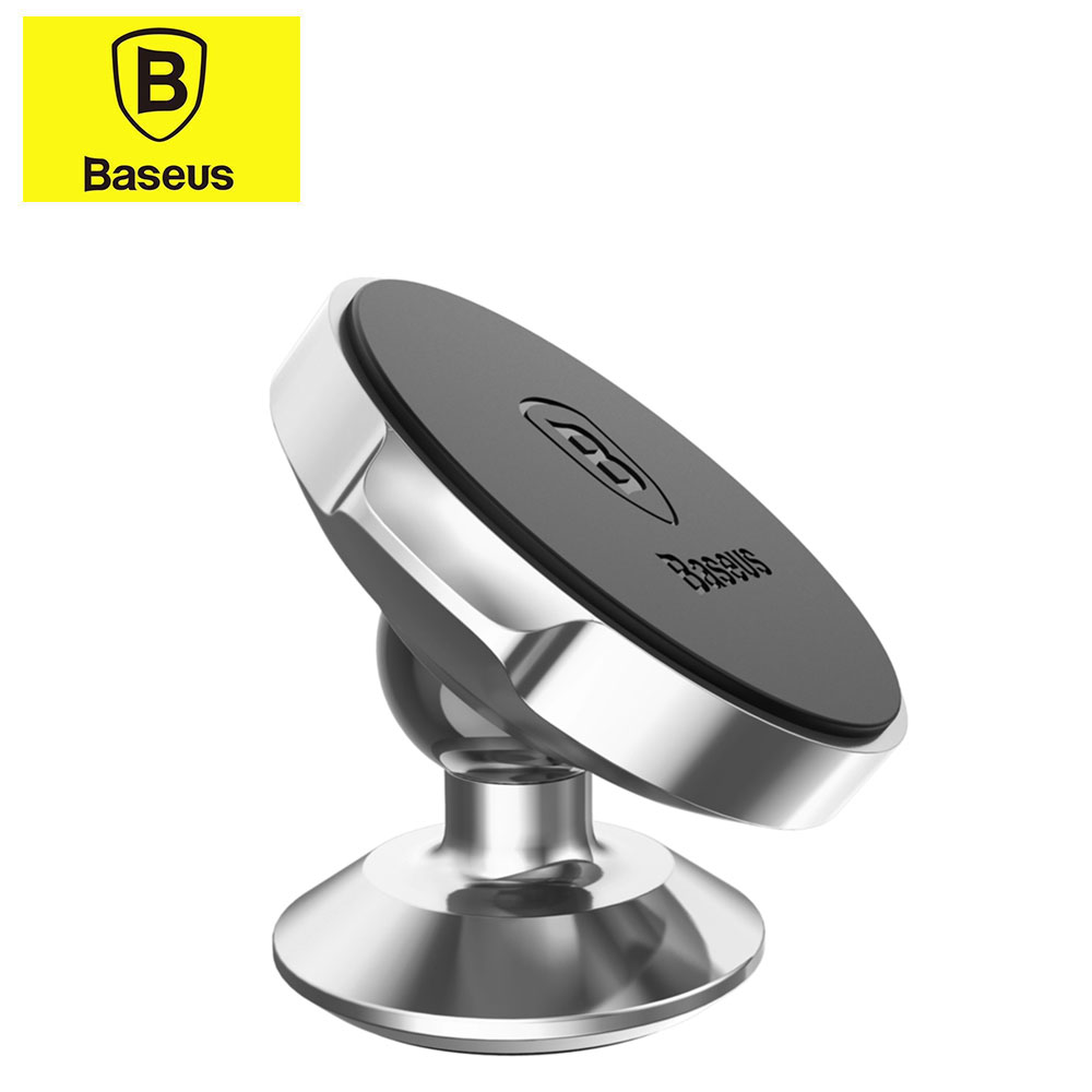 Magnet Auto KFZ Mini Alu Halterung 360 Grad selbstklebend - Silber