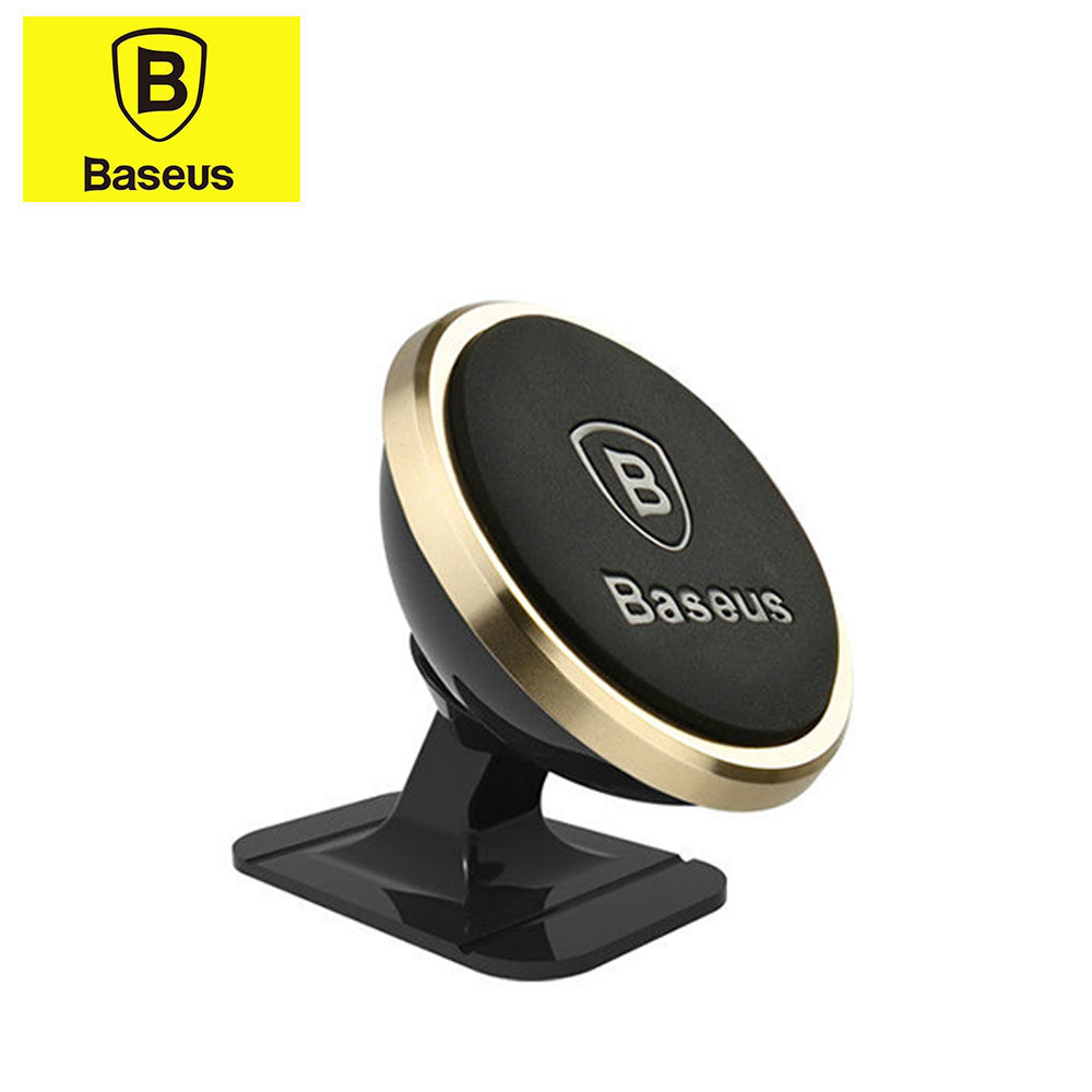 Magnet Auto KFZ Halterung 360 Grad selbstklebend - Schwarz / Gold