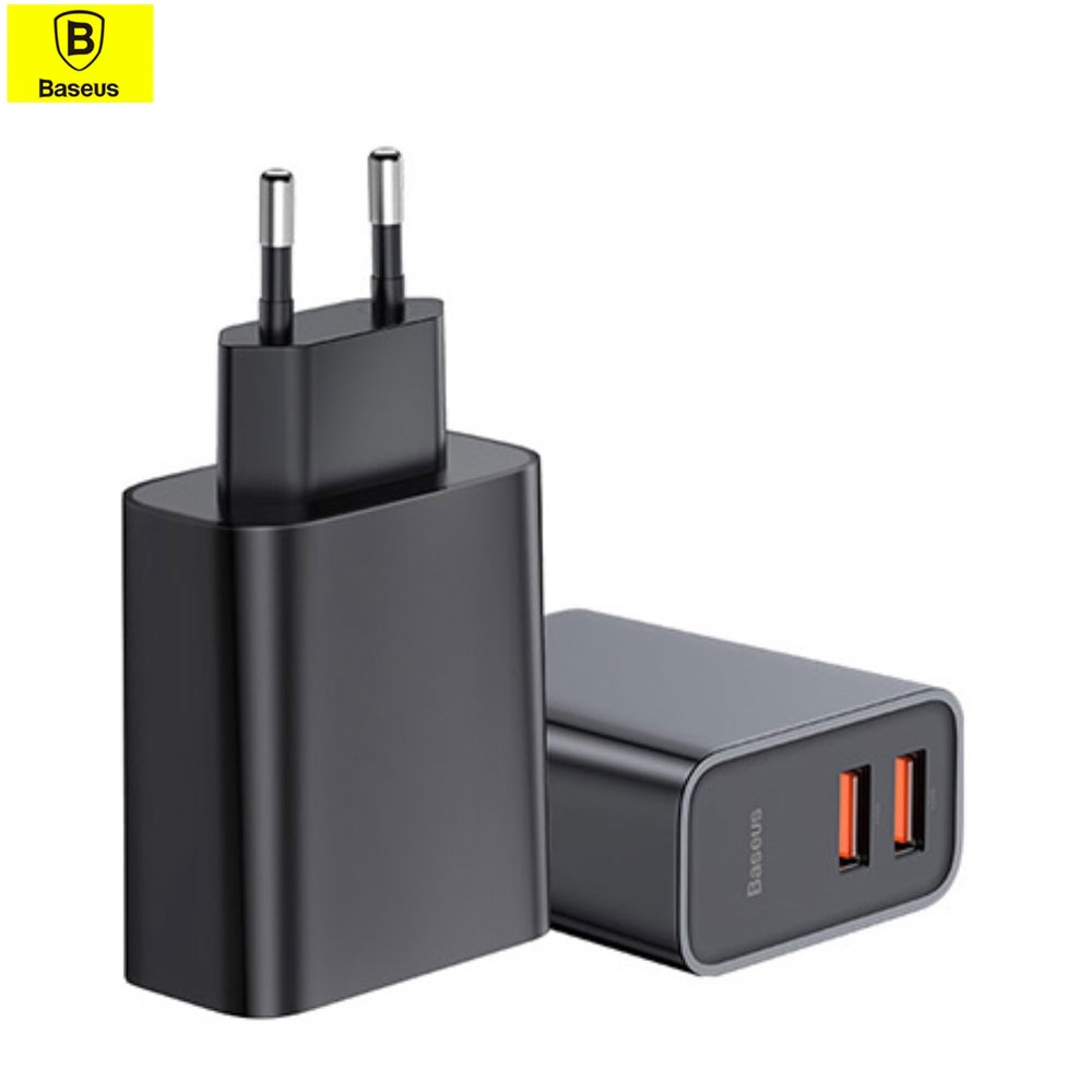 Dual USB (30W/5A) Fast Charge Ladegerät QC 3.0 - Schwarz