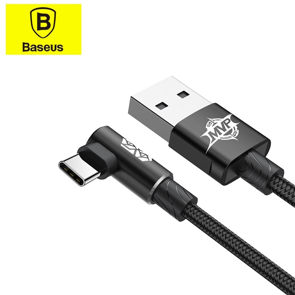 (2m) Elbow Gaming USB C Ladekabel Datenkabel 90-Grad Winkel - Schwarz