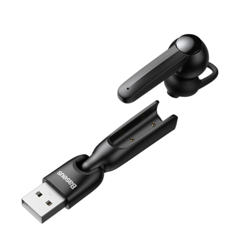 Image of Baseus - Encok A05 Bluetooth 5.0 Mono Headset In-Ear Auto Kopfhörer + USB A Ladestation - Schwarz bei Apfelkiste.ch