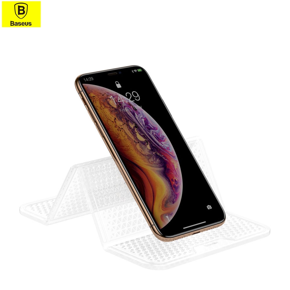 Faltbare Anti Rutsch Silikon Matte Klebepad Haftpad Handy Halter - Weiss