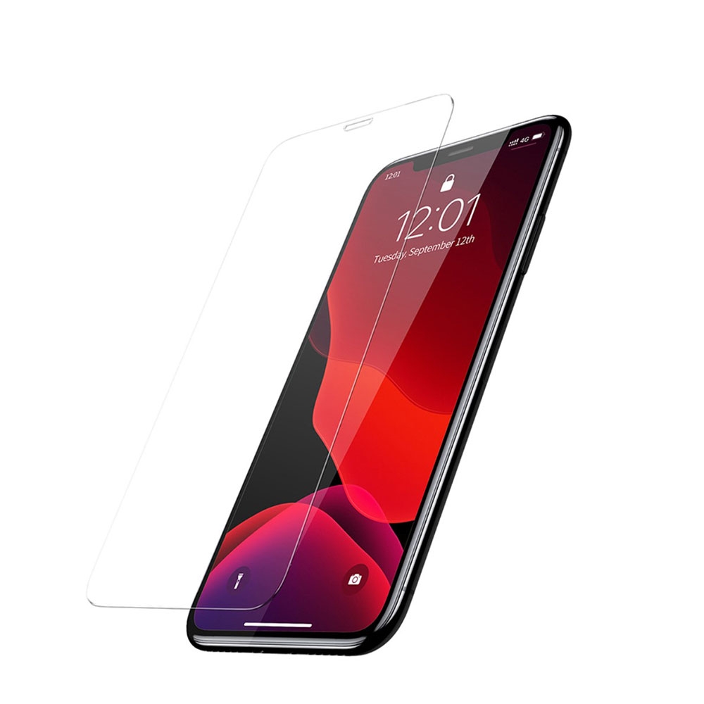 Image of (2er Set) Baseus - iPhone 11 / iPhone Xr Panzer Glas Display Montagerahmen Case Friendly 0.3 mm bei Apfelkiste.ch